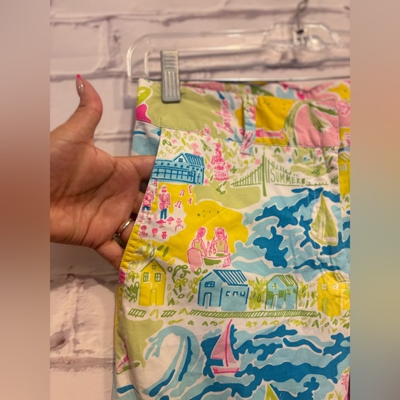 Lilly Pulitzer Crop Pants – Lillywood, California Print – Size 0 (RARE) Vintage - Picture 4 of 6